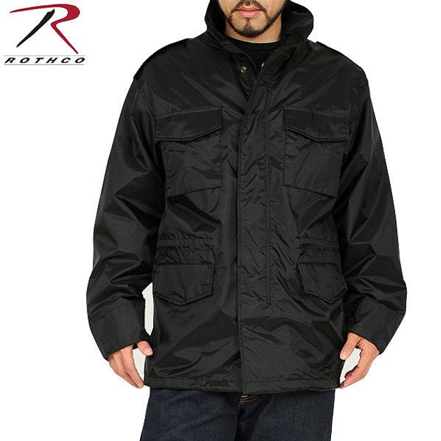 Куртка Rothco M-65 тактическая штормовая нейлоновая Storm Jacket Black XL - изображение 2