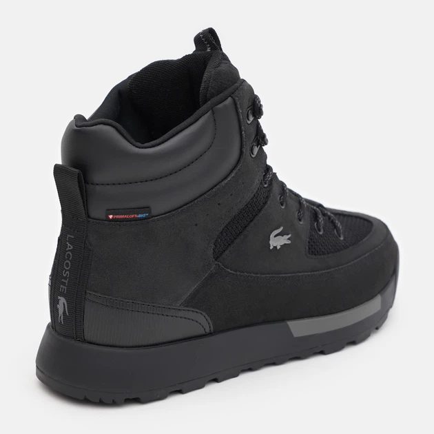 Мужские демисезонные ботинки с мембраной кожаные Lacoste Urban Breaker 748CMA0015-237 44 (T9.5) 27.8 см Blk/Dk Gry (5059862357352) - изображение 5