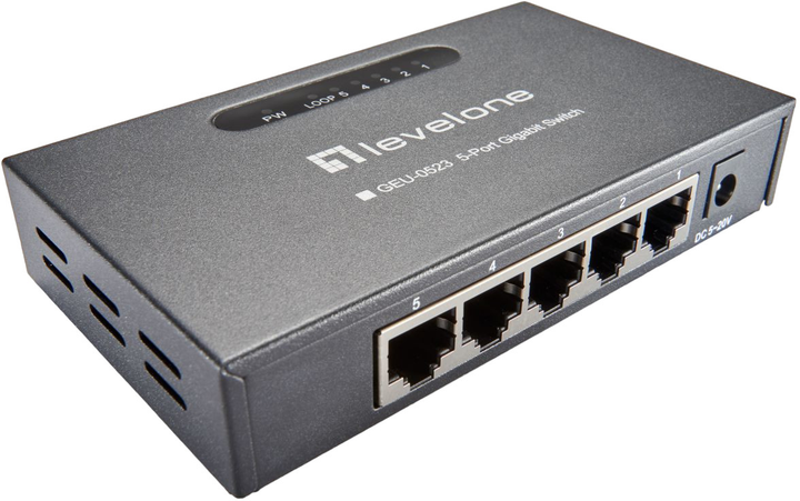 Przełącznik LevelOne Switch 5x GBit Unmanaged (GEU-0523) - obraz 2