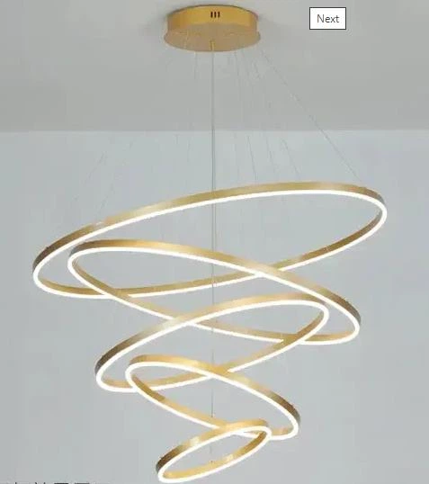 LED-Люстра Олімпія 5 Колець, Золотиста - изображение 4
