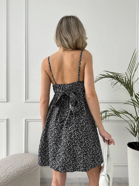 Жіноча сукня на бретелях із відкритою спинкою Uaclothes 42-44 Чорний (like27029-72321349) - Фото 4 Жіноча сукня на бретелях із відкритою спинкою Uaclothes 42-44 Чорний (like27029-72321349) - зображення 4