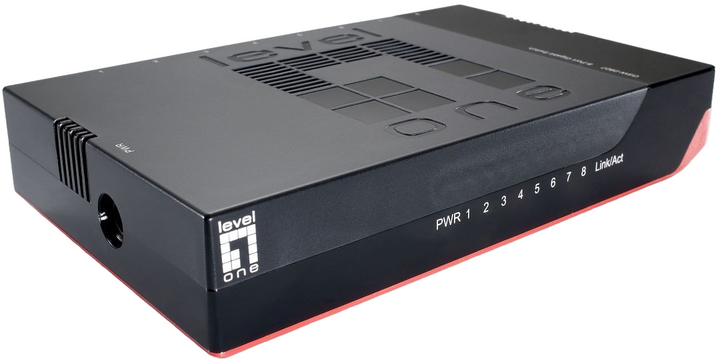 Przełącznik LevelOne Switch 8x GBit Unmanaged Black Edition (GSW-0807) - obraz 2