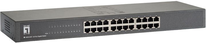 Комутатор LevelOne Switch 19" 24x GBit Unmanaged (GSW-2457) - зображення 1