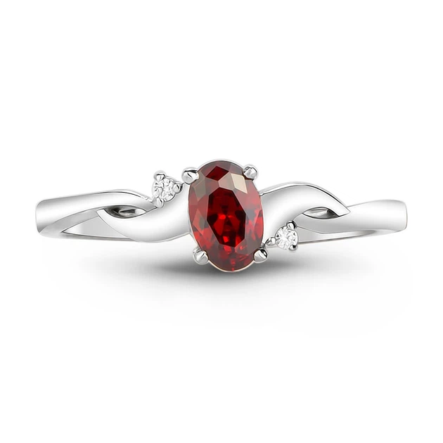 Серебряное кольцо с гранатом Анабель ПДК103Г 18.5р. - изображение 2
