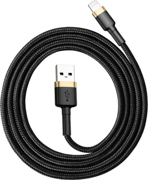 Кабель Baseus Cafule USB-A / Lightning 2.4A QC 3.0 1 м Чорно-жовтий (6953156274990) - зображення 5