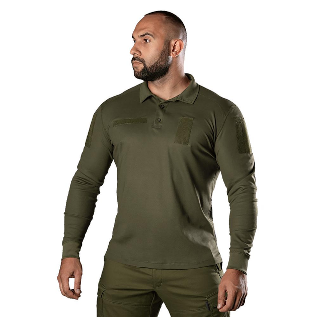 Тактическое CamoTec поло Army ID Long CoolPass Pique LT Olive олива S - изображение 1