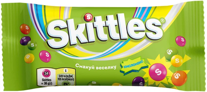 Упаковка драже Skittles Кисло микс 38 г x 14 шт (4009900456647) - Фото 2 Упаковка драже Skittles Кисло микс 38 г x 14 шт (4009900456647) - изображение 2