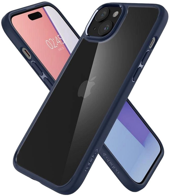 Панель Spigen Crystal Hybrid для iPhone 15 Plus Navy Blue/Transparent (8809896747691) - зображення 2