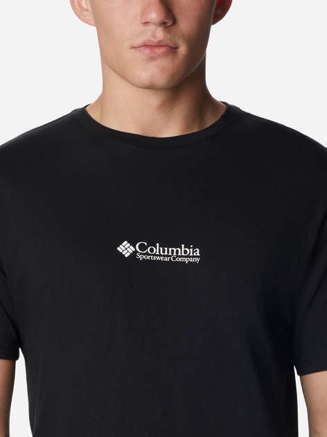 Футболка бавовняна чоловіча Columbia CSC Basic Logo Short Sleeve 1680053020 M Чорна (195978113231) - зображення 5
