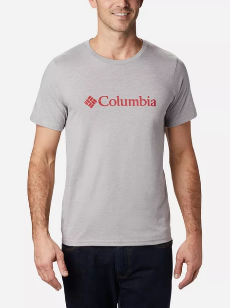 Футболка бавовняна чоловіча Columbia CSC Basic Logo Short Sleeve 1680053039 XL Сіра (193553316497) - зображення 1