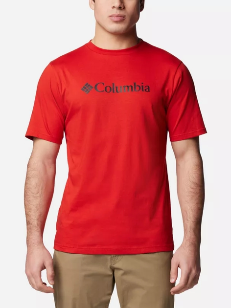 Футболка бавовняна чоловіча Columbia CSC Basic Logo Short Sleeve 1680053698 M Червона (195981510034) - зображення 1