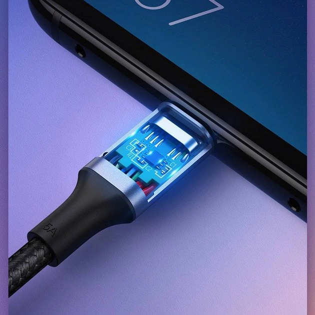 Кабель Ugreen US316 USB-C - USB-C PD QC FCP 100W 5A 480Mb/s 2 м Чорний (6957303805235) - зображення 5