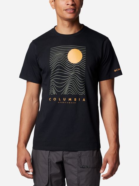 Футболка бавовняна чоловіча Columbia CSC Seasonal Logo Tee 1991036008 M Чорна (195981462425) - зображення 1