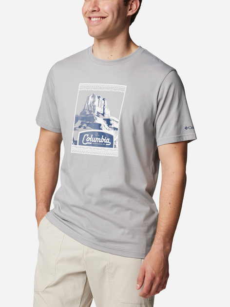 Футболка бавовняна чоловіча Columbia CSC Seasonal Logo Tee 1991036038 M Сіра (195981462258) - зображення 3
