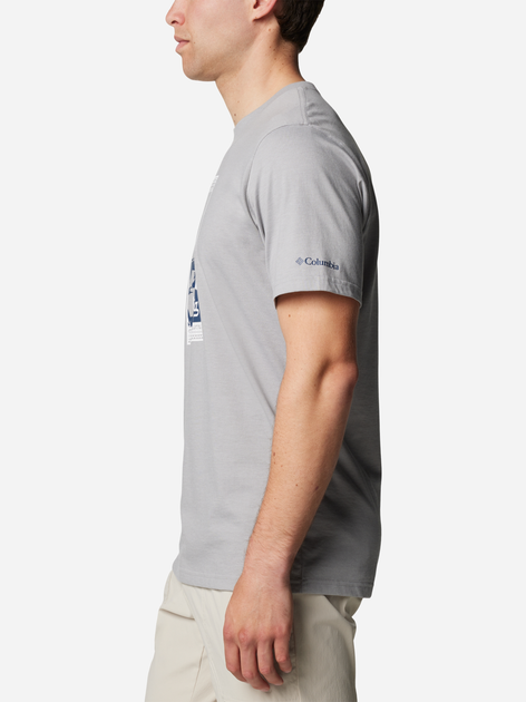 Футболка бавовняна чоловіча Columbia CSC Seasonal Logo Tee 1991036038 M Сіра (195981462258) - зображення 4