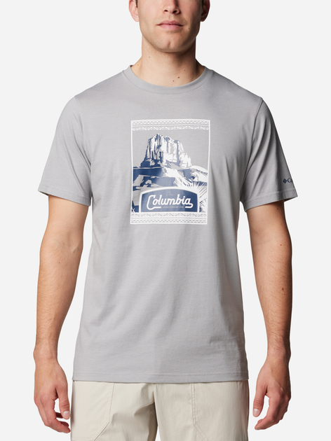 Футболка бавовняна чоловіча Columbia CSC Seasonal Logo Tee 1991036038 XL Сіра (195981462241) - зображення 1