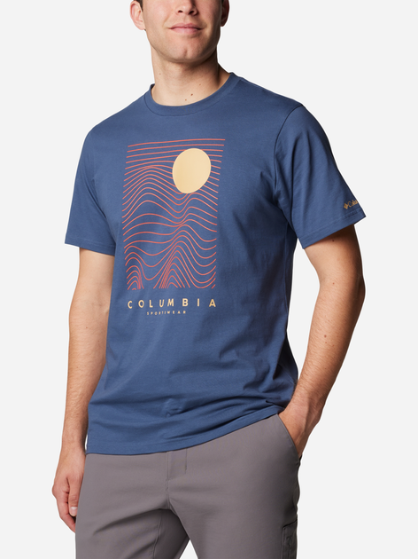 Koszulka męska bawełniana Columbia CSC Seasonal Logo Tee 1991036479 M Niebieska (195981462555) - obraz 3