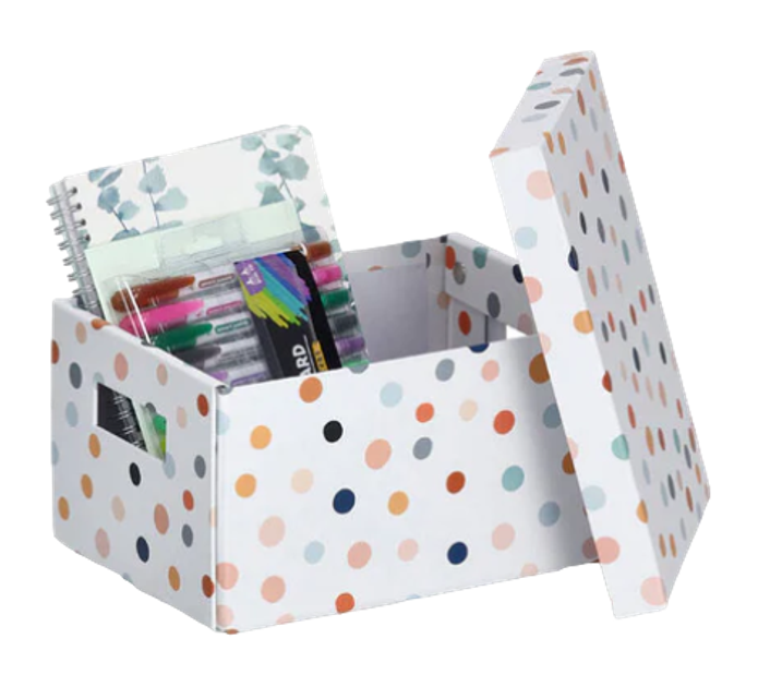 Коробка Zeller Dots з кришкою 33.5 x 33 x 32 см (4003368144764) - зображення 3