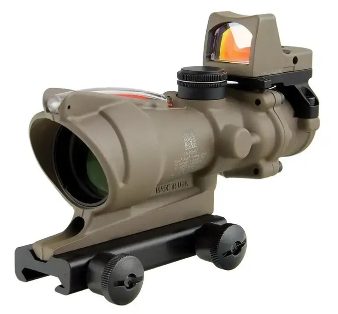 Прицел Trijicon ACOG 4x32 сетка .223 Red Chevron/RMR Type 2 3.25 MOA. FDE - изображение 1