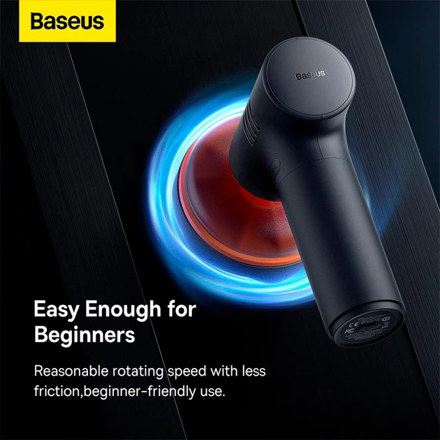Портативна машинка для полірування автомобіля Baseus CRLQ000001 NeoPower Wireless Mini Car Waxer Lite black - зображення 10