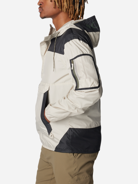 Kurtka wiatrówka męska Columbia Challenger II Windbreaker 2091001278 M Ecru/Czarna (195980993951) - obraz 3
