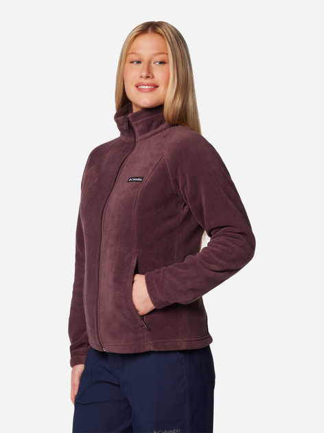 Толстовка на блискавці без капюшона жіноча Columbia Benton Springs Full Zip 1372111613 XS Бордова (195981471212) - зображення 4