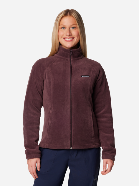 Толстовка на блискавці без капюшона жіноча Columbia Benton Springs Full Zip 1372111613 M Бордова (195981471243) - зображення 1