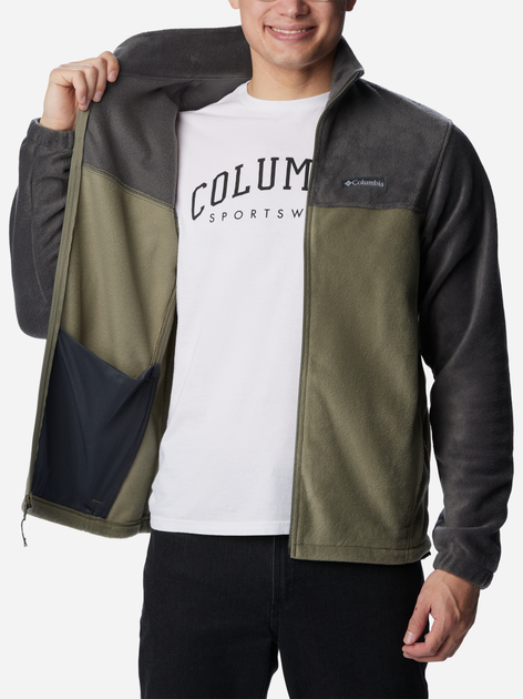 Толстовка на блискавці чоловіча Columbia Steens Mountain Full Zip 2.0 1476671024 L Сірий/Оливковий (193855461840) - зображення 4