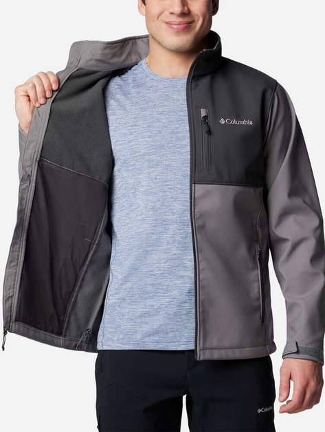 Вітровка чоловіча Columbia Ascender Softshell Jacket 1556534024 XXL Сіра (195981378429) - зображення 4