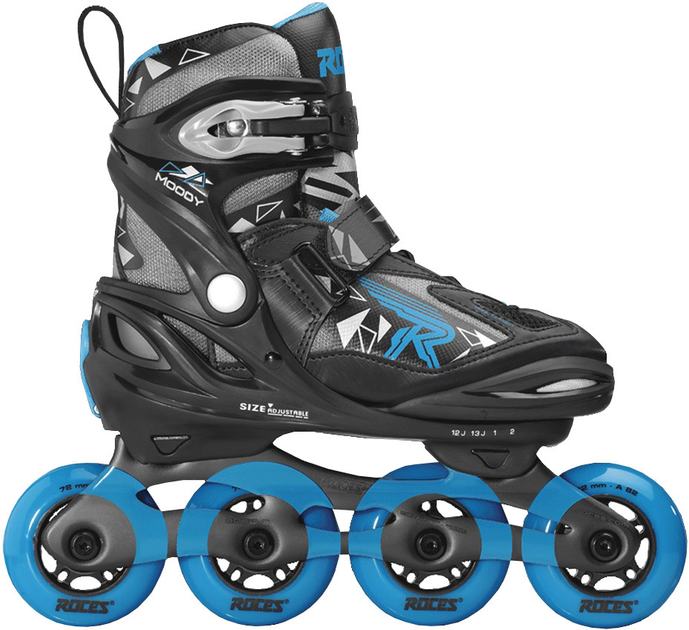 Роликові ковзани Roces Moody Boy Tif 400855 01 EU 36-40 Чорний з синім (8020187904146) - зображення 3
