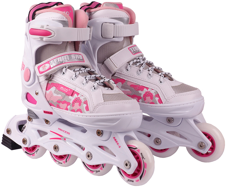 Łyżworolki Mico Princess 2w1 PW-126B-8 EU 37-40 Biało-różowy (5902860631729) - obraz 1