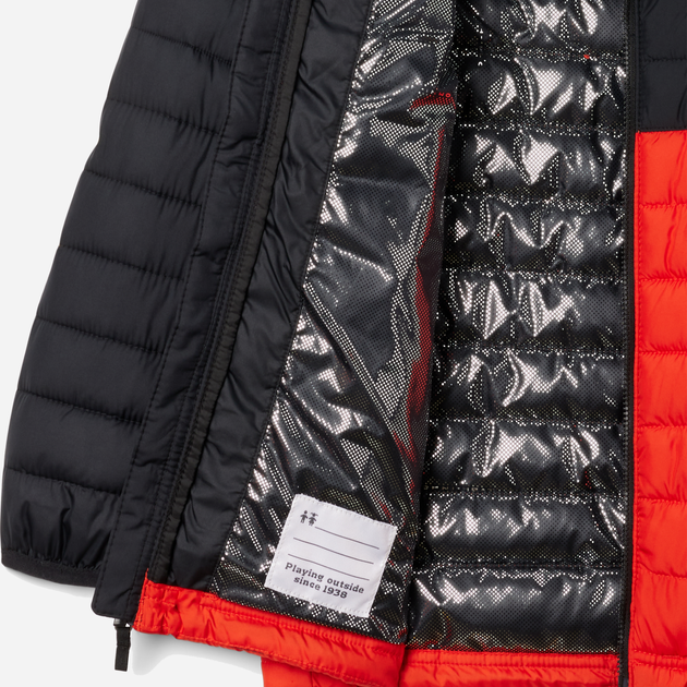 Kurtka młodzieżowa chłopięca zimowa Columbia Powder Lite II Hooded Jacket 2090023839 152-158 cm Czerwony/Czarny (195981516968) - obraz 3