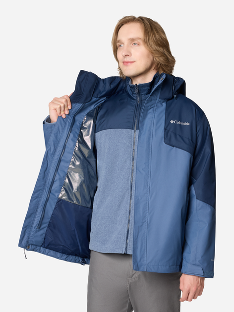 Куртка демісезонна з капюшоном чоловіча Columbia Bugaboo III Fleece Interchange Jacket 2096904478 M Темно-синя (195980982146) - зображення 6