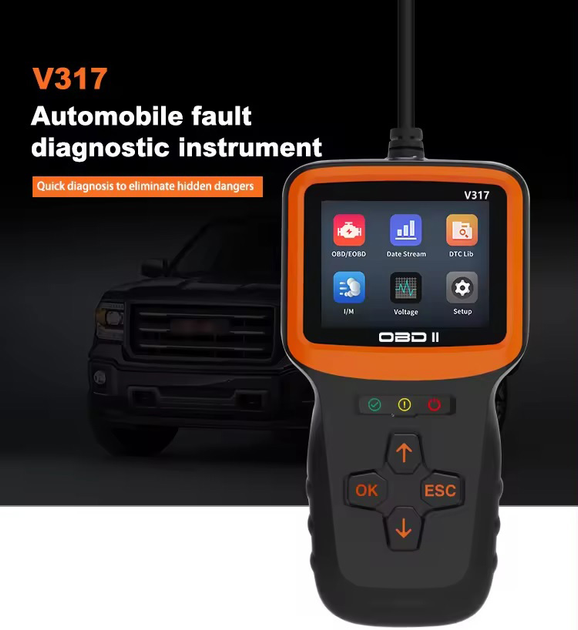 Автосканер Xiamen V317 діагностичний автомобільний адаптер OBD-2 (PH051042) - зображення 5