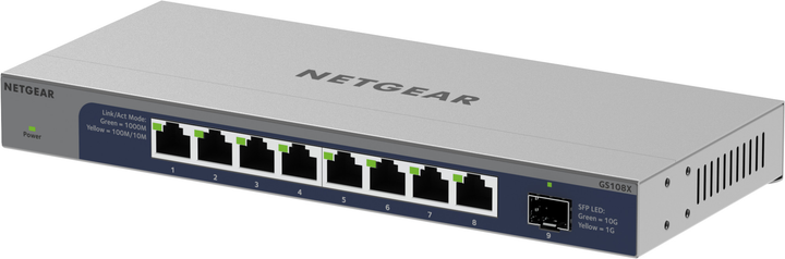 Комутатор Netgear 8x 1GB Ethernet, 1x 10GB SFP+ Unmanaged (GS108X-100EUS) - зображення 2