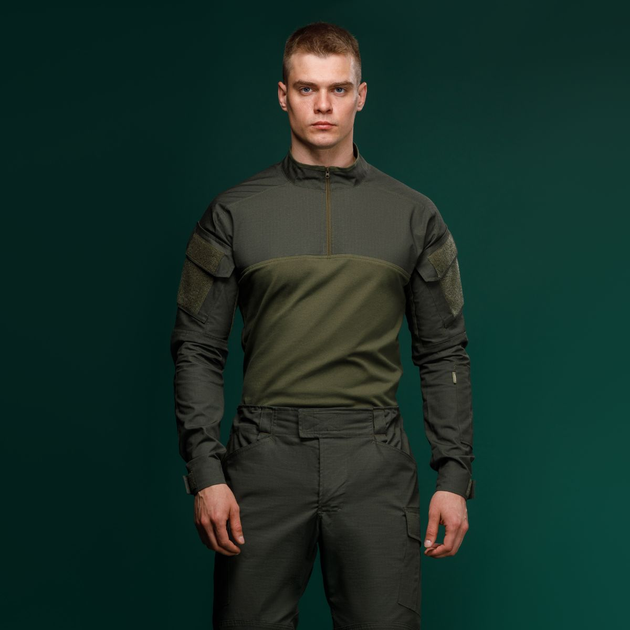 Тактична сорочка Core Ukrarmor Combat Shirt, довгий рукав, комбіновані матеріали. Олива XL - зображення 2