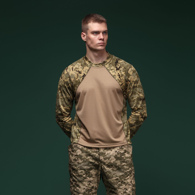 Тактична сорочка Base Ukrarmor Combat Shirt із довгим рукавом. Піксель (мм-14) L - зображення 2