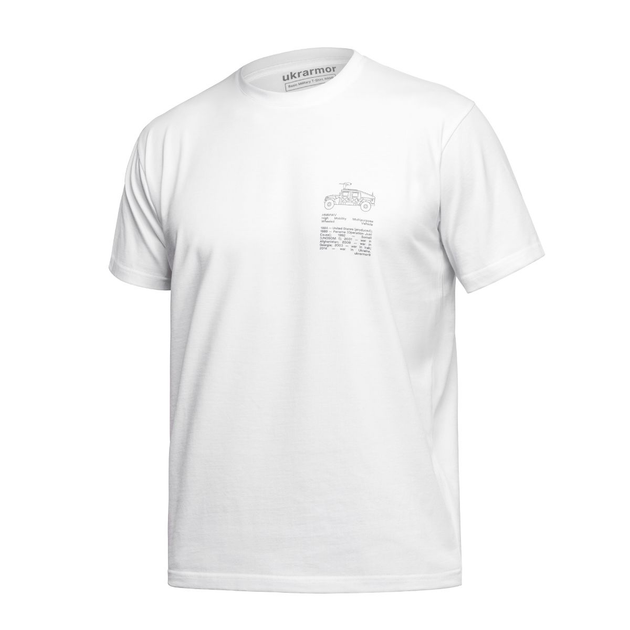 Футболка Basic Military Ukrarmor T-Shirt. HMMWV. Cotton and Elastane, белый XL - изображение 1