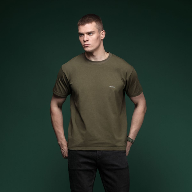 Комплект футболок Basic Ukrarmor Military T-shirt. Материал Cottone/Elastane, олива XL - изображение 2