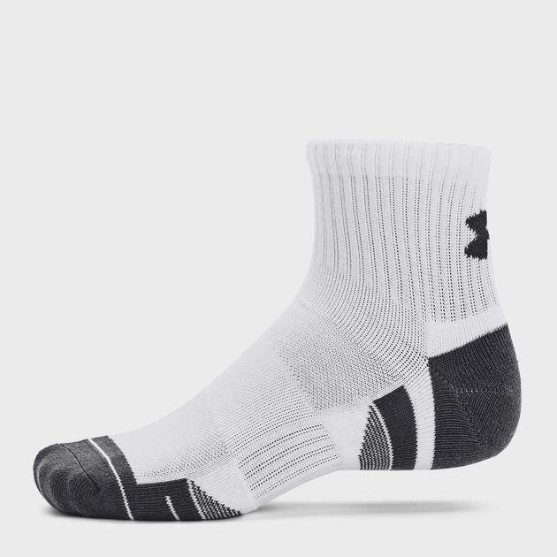 Набор мужских носков коротких хлопковых Under Armour UA Performance Cotton 3p Qtr 1379528-100 XL 3 пары Белый (196883995240) - Фото 2 Набор мужских носков коротких хлопковых Under Armour UA Performance Cotton 3p Qtr 1379528-100 XL 3 пары Белый (196883995240) - изображение 2