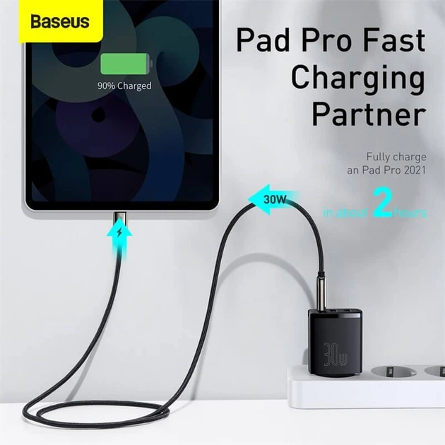 Сетевое зарядное устройство адаптер BASEUS Compact Quick Charger (CCXJ-E02) |2USB/1Type-C, 30W/3A, поддержка быстрой зарядки PD/QC, многоуровневая система защиты, универсальная совместимость, компактный| Черный - Фото 7 Сетевое зарядное устройство адаптер BASEUS Compact Quick Charger (CCXJ-E02) |2USB/1Type-C, 30W/3A, поддержка быстрой зарядки PD/QC, многоуровневая система защиты, универсальная совместимость, компактный| Черный - изображение 7
