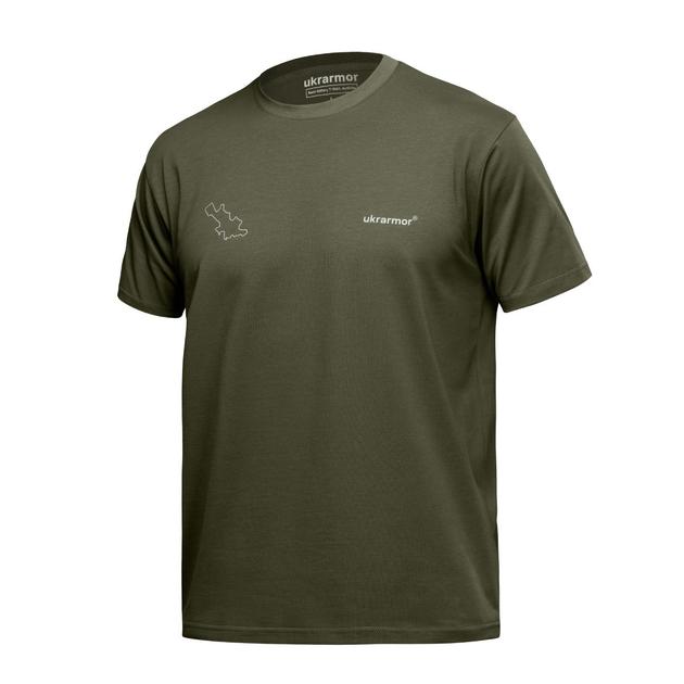 Футболка Basic Military Ukrarmor T-Shirt. Авдіївка. Топографічні карти. Олива XL - зображення 1