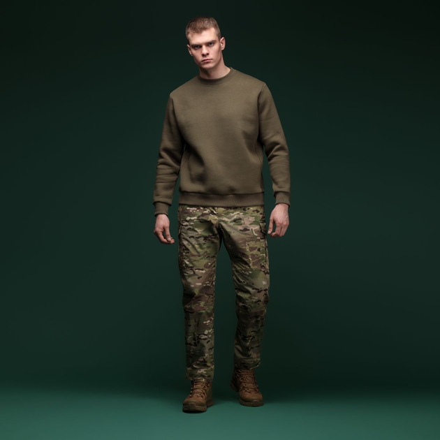 Світшот Base Soft Ukrarmor Sweatshirt. Вільний стиль. Колір Олива/Olive S - зображення 2