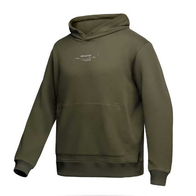 Худі M1 Mono Ukrarmor колекція NAME. Cotton та polyester. Колір Олива XL - зображення 1