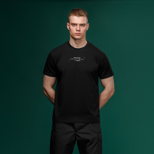 Футболка Basic Military Ukrarmor T-Shirt из коллекции NAME. Cottone/Elastane, черный S - изображение 2