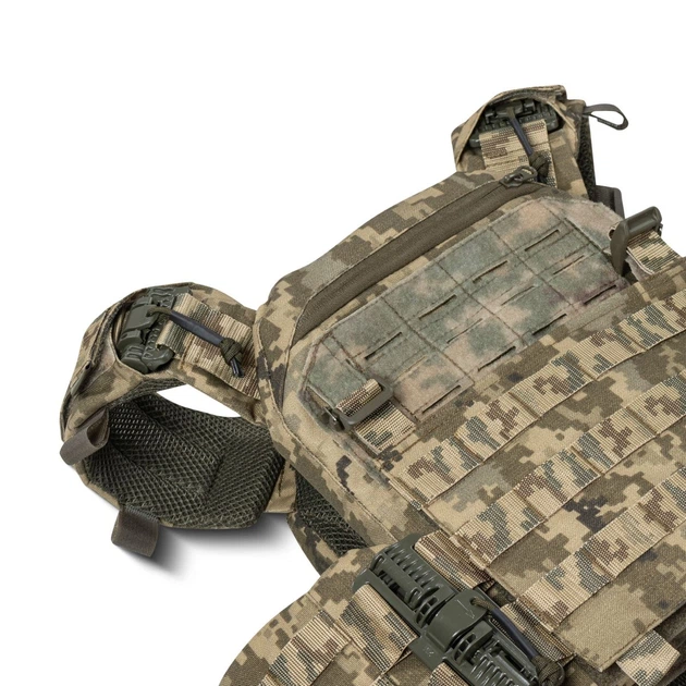 Увеличенная плитоноска (PRO) Ukrarmor под бронеплиты 27х35 см. Пиксель (мм-14) M-XXL - изображение 10