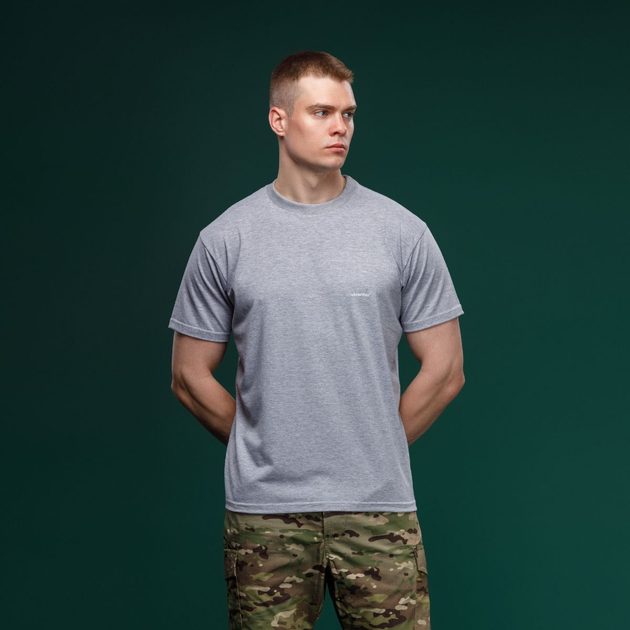 Футболка Basic Military Ukrarmor T-shirt. Cotton and Elastane, серый M - изображение 2