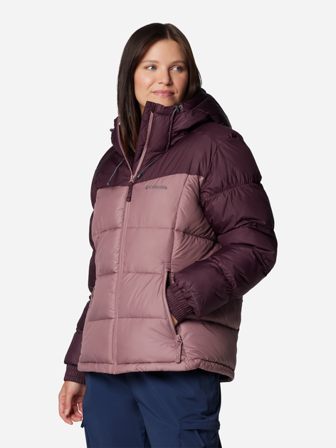 Акція на Куртка зимова коротка жіноча Columbia Pike Lake II Insulated Jacket 2051374607 L Бордова від Rozetka