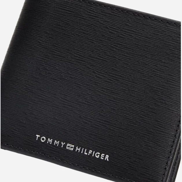 Portfel męski skórzany męski Tommy Hilfiger AM0AM12515-BDS Czarny (8720636891514) - obraz 4