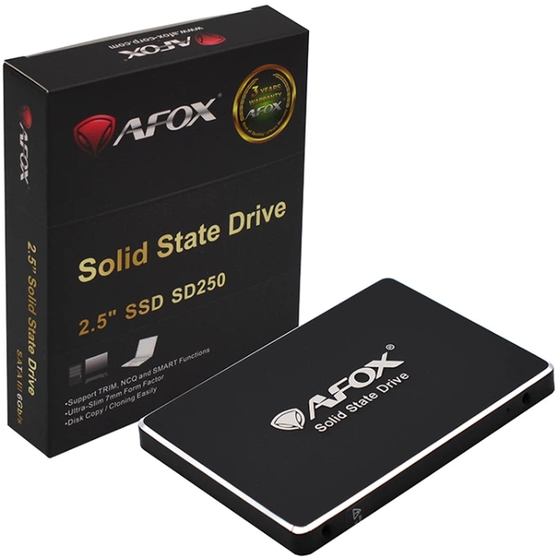 Твердотельный накопитель SSD AFox 512Gb SATA III 2.5" 3D TLC Retail (SD250-512GN) - Фото 6 Твердотельный накопитель SSD AFox 512Gb SATA III 2.5" 3D TLC Retail (SD250-512GN) - изображение 6